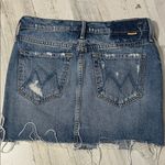 MOTHER The Vagabond Mini Fray Skirt Size 24 Blue Photo 6