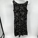 Spiegel Vintage  Floral Tank Midi Dress 100% Silk Lightweight Black White 10 Photo 3