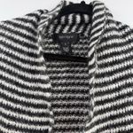 Karen Kane  black white striped wool mohair blend cardigan sweater open front S Photo 3
