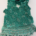 Chaudry KC Sports Green 100% Silk Tank Top Women's Large NWT Photo 0