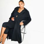 SKIMS NWT Boyfriend Fleece Oversized Trench Coat Onyx New on site! Size XS Photo 2