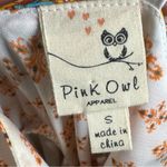 Pink Owl ivory orange and pink layered boho dress size small Photo 3