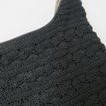 Vintage 90s Black Crochet Shoulder Bag Photo 3