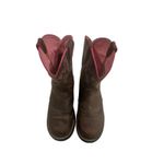 Ariat  Fatbaby Cowboy Boots Women Sz 8.5 B Brown Leather Pink Trim #10010809 Photo 5
