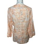 Rafaella  orange‎ print tunic 100% linen Size Large Photo 1