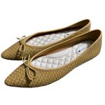 Birdies  Goldfinch Slip On Flats Womens Tan Woven Size 6.5 Basket Weave Brown Photo 6