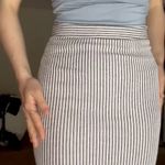 ANGL Striped Midi Skirt Photo 0