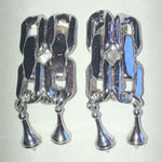 Sperry  Brand Vintage Silver Tone Retro Boho Geometric Dangle Earrings Photo 0