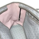 TUMI Everyday Tote Gray Coated Canvas Leather Handles Large Zip Top Travel VGUC Photo 5