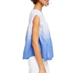 Free People NWT Little Bit of Something Ombre Blouse - Blue - Large Photo 6