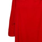 Old Navy V Neck Pockets Roll up Tab Long Sleeve Shift Dress Red Women Large Photo 3