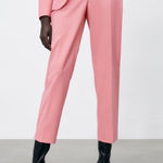 ZARA NEW Salmon Pink Viscose Blend Cropped Pants Size 6 Photo 0