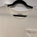 Madewell NWOT Size S Cream Short Sleeve Crew Split Hem Pocket Tee Shirt Photo 3