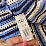 C&C California C & C California Blue White Crochet Halter Style‎ Swim Cover Up Mini Dress Beach Photo 4