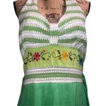 Mexican Bright Green Summer Hankerchief Crochet Halter Women’s Dress size large Green Photo 7