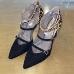 Jessica Simpson Womens Leopard Print Suede Pump Heels Black Size 9.5 Photo 1