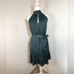 Paige  Cayman Sleeveless Tie Waist Satin Jacquard‎ Minidress Size Small Photo 1