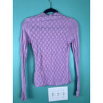 Free People Orchid Lula Thermal Top | Waffle Knit Lettuce Edge Long Sleeve | S Photo 6