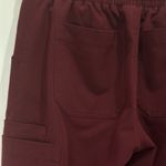 FIGS  Yola Skinny Scrub Pant Straight Leg Burgundy 11 Pocket Size XS Photo 6