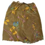 Urban Outfitters Skirt Womens X Small Green Alanna Floral Mini Ruched Stretch Photo 1