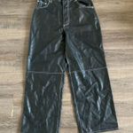 Free People   The It Factor Vegan Leather Wide Leg Pants size US 12 Photo 11