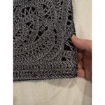 Maje Crochet Mini Skirt Womens 36 Metallic Silver Slim Fit Back Zip Breathable Photo 7