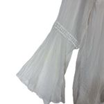 Vintage Bellambra Italy White Lace Bell Sleeve 100% Silk Blouse Top Womens M y2k Size M Photo 3