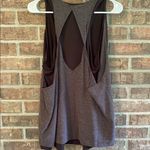 Athletic Works Black Sleeveless Relaxed Muscle Tee with Grey Overlay Photo 2