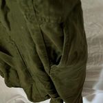 Banana Republic :Olive Green Smocked Overall Style Dress- Back zipper- pockets-16 Photo 9