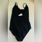 Aerie Twist Cut Out One Piece Swimsuit Black Photo 3
