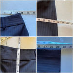 Tahari  Women’s Black Pinstripe Bootcut Dress Pants Size 2 | Goth Grunge Office Photo 3