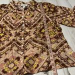 Cleobella  Raffia Floral Long Sleeve Top Size Medium Photo 9