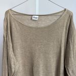 CP Shades  San Francisco Beige Linen Long Sleeve Top Blouse‎ Size M Luxury Resort Photo 1