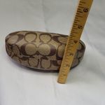 Coach Tan and Brown Signature Cmonogram Clamshell Sunglasses Case Photo 4