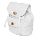 Forever 21 Faux Leather White Gold Backpack Handbag Purse Photo 0