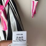 We Are‎ Leone Dress Silk Contrast Maxi Cardigan Striped Belted Long Sleeve S/M Black Photo 13