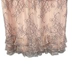 Lovers + Friends ‎ Pink Lace Overlay Dress Women's L Sleeveless Ruffle Mini Party Photo 2