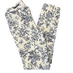 Talbots  Floral Blue and White Ankle Slim Pants Sz 2 Photo 2