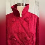 Talbots Vintage blazer tapestry cherry scarlet red 2X woman Double Breasted Photo 4