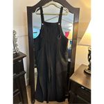 NEW 100% Cotton Loose Bib Jumpsuit Baggy Overalls Pockets XL Black Photo 2