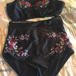 Cupshe 2 Piece High Waisted Black Swimsuit Photo 0