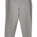 Piazza Sempione NWT  Audrey Crop Pants Seersucker Gray‎ Stripe Cigarette Pant 14 Photo 0