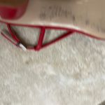 Schutz  Heloise Mid Block Leather Slingback Thong Dress Sandals red 7.5B EUC Photo 8