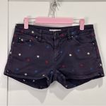 Isabel Marant Etoile Shorts Embroidered Stars Navy Blue Mid Rise Size 40 Photo 3