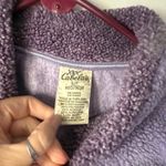 Cabelas Fleece Pullover Vintage S/P Purple Lavender Star Print Mock Neck Sweater Photo 2