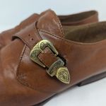 1980s Vintage Proposta Italian Leather Loafers with Western Buckle Brown Size 37 Photo 10