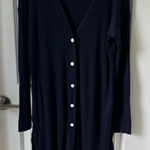 Fifteen Twenty  Midnight Blue Ribbed Top Photo 0