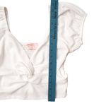 Wishful park Wishful Thinking Crop Top, Sweetheart Pullover Puff Sleeve Womens Small, White Photo 8