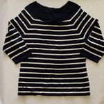 CHAPS  Navy and Cream Striped Women's Sweater Photo 0