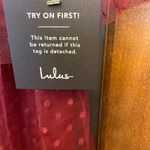 Lulus Lulu’s Sweetheart Burgundy Bustier Tulle Tiered Polka Dot Cocktail Party Dress Photo 2